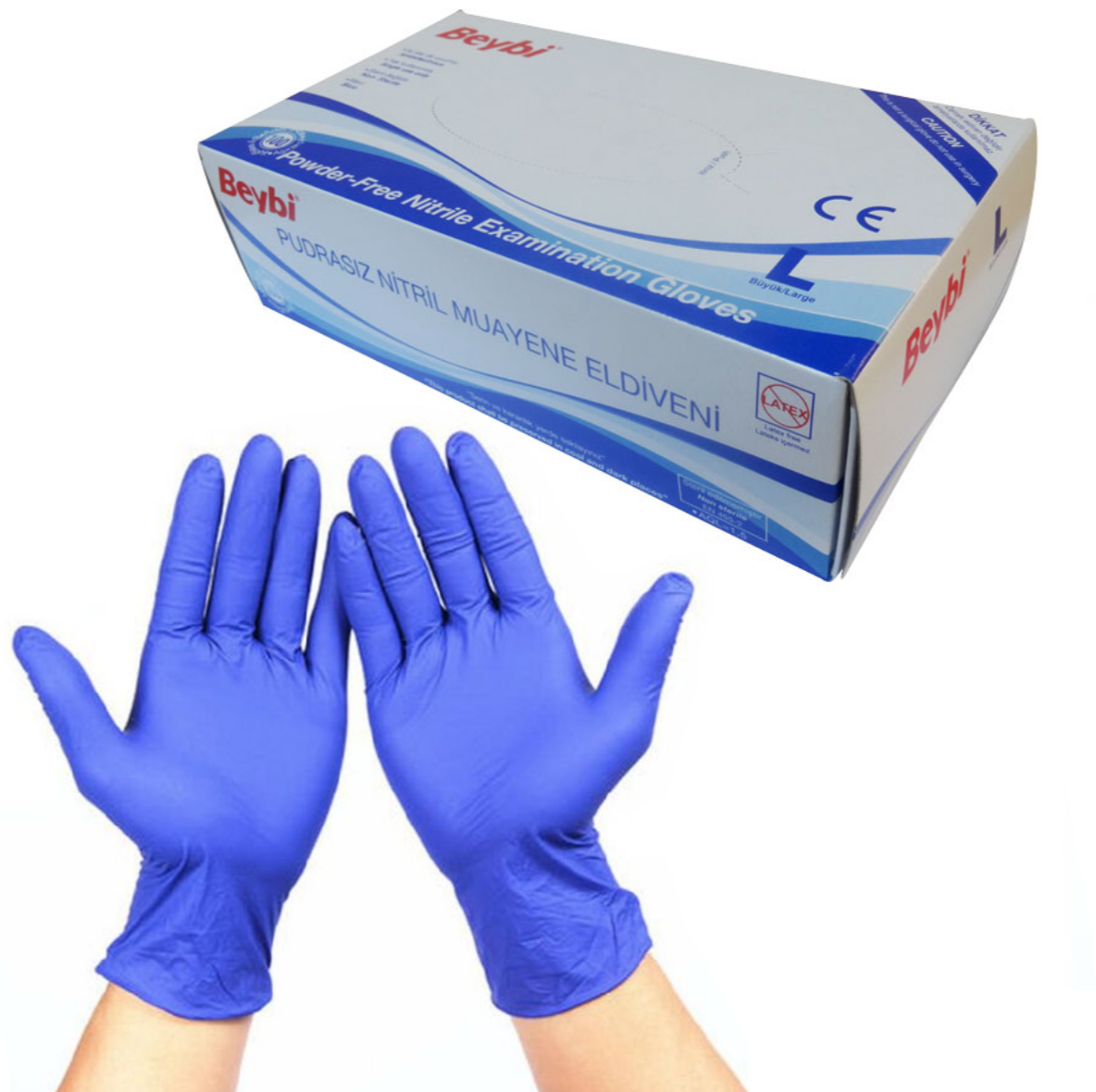 Blue nitrile best sale exam gloves