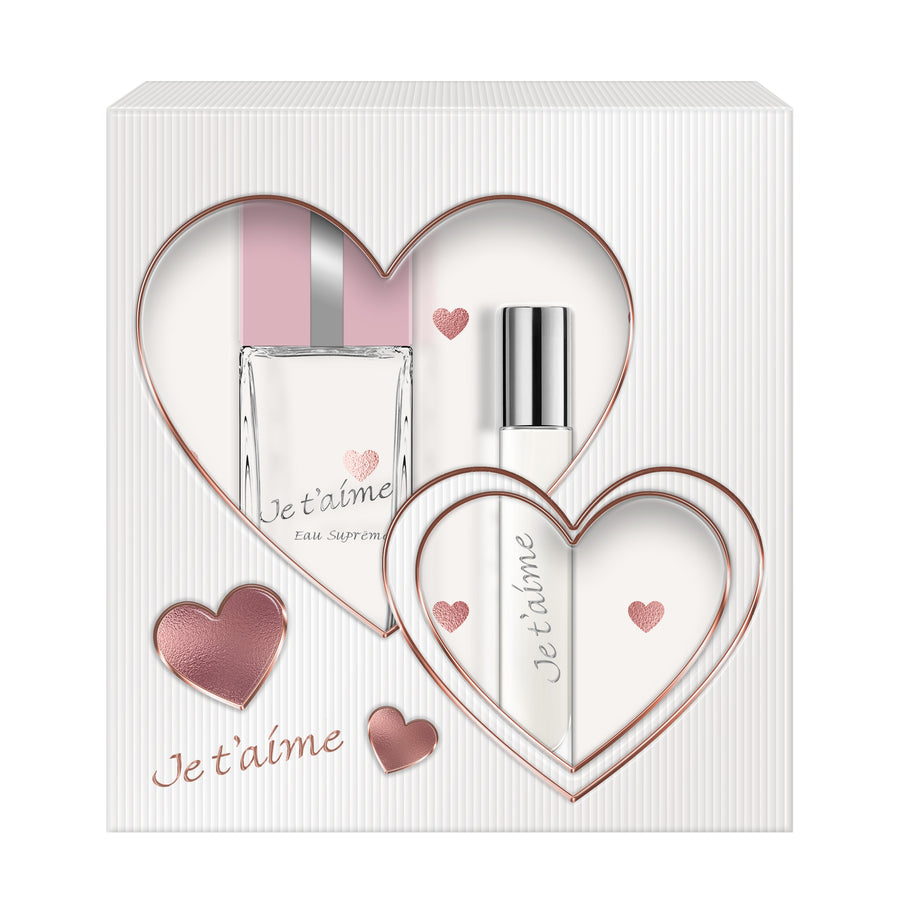 coffret je t'aime eau supreme parfum femme vapo sac evaflor