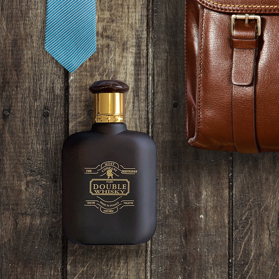 WHISKY DOUBLE • Coffret Eau de Toilette 100 ml, une serviette et un Money Clip • Parfum Homme - Evaflor Paris