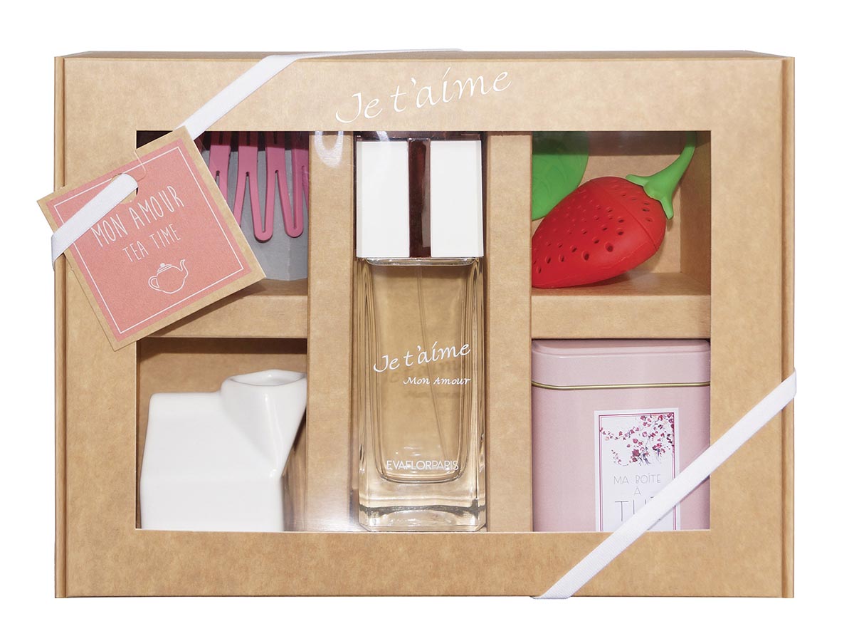 Coffret de parfum pour femme JE T'AIME Mon Amour • Tea time – Evaflor Paris