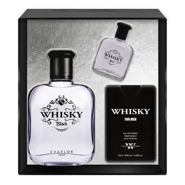 coffret whisky black parfum voyage homme miniature evaflor
