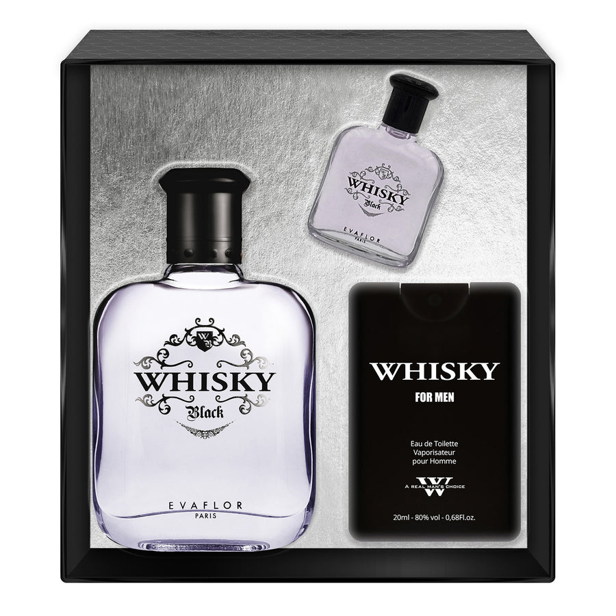 WHISKY BLACK • Box Eau de Toilette 100 ml, Travel Perfume 20 ml and a Miniature ml • Men's Perfume