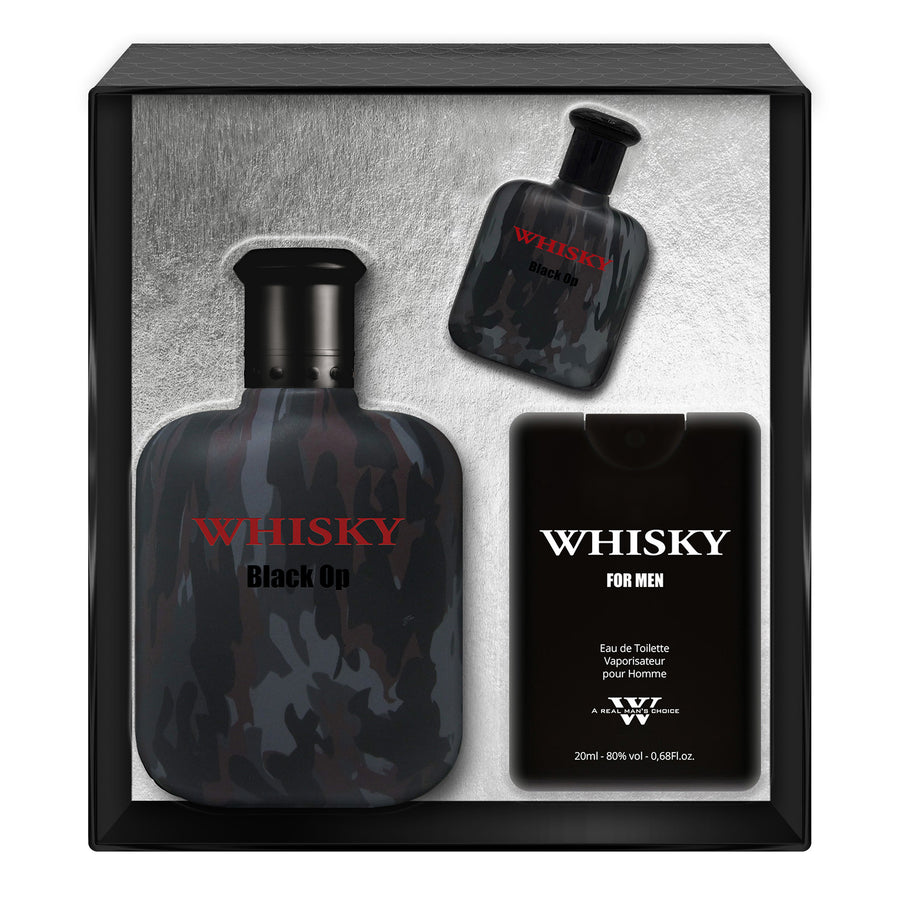 coffret whisky black op parfum voyage homme miniature evaflor